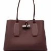 Longchamp sac porté épaule Roseau en cuir grainé