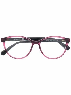 Longchamp lunettes de vue colour block à monture ronde