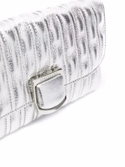 Longchamp portefeuille en cuir Brioche à bride en chaîne