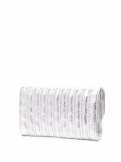 Longchamp portefeuille en cuir Brioche à bride en chaîne