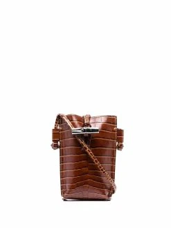 Longchamp sac à bandoulière à effet peau de crocodile