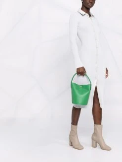 Longchamp sac seau Le Pliage Cuir de Russie