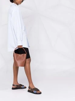 Longchamp sac seau Le Pliage Cuir de Russie