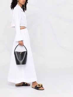 Longchamp sac seau Le Pliage Cuir de Russie