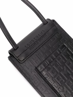 Longchamp étui pour smartphone Le Pliage Cuir à bride portée autour du cou
